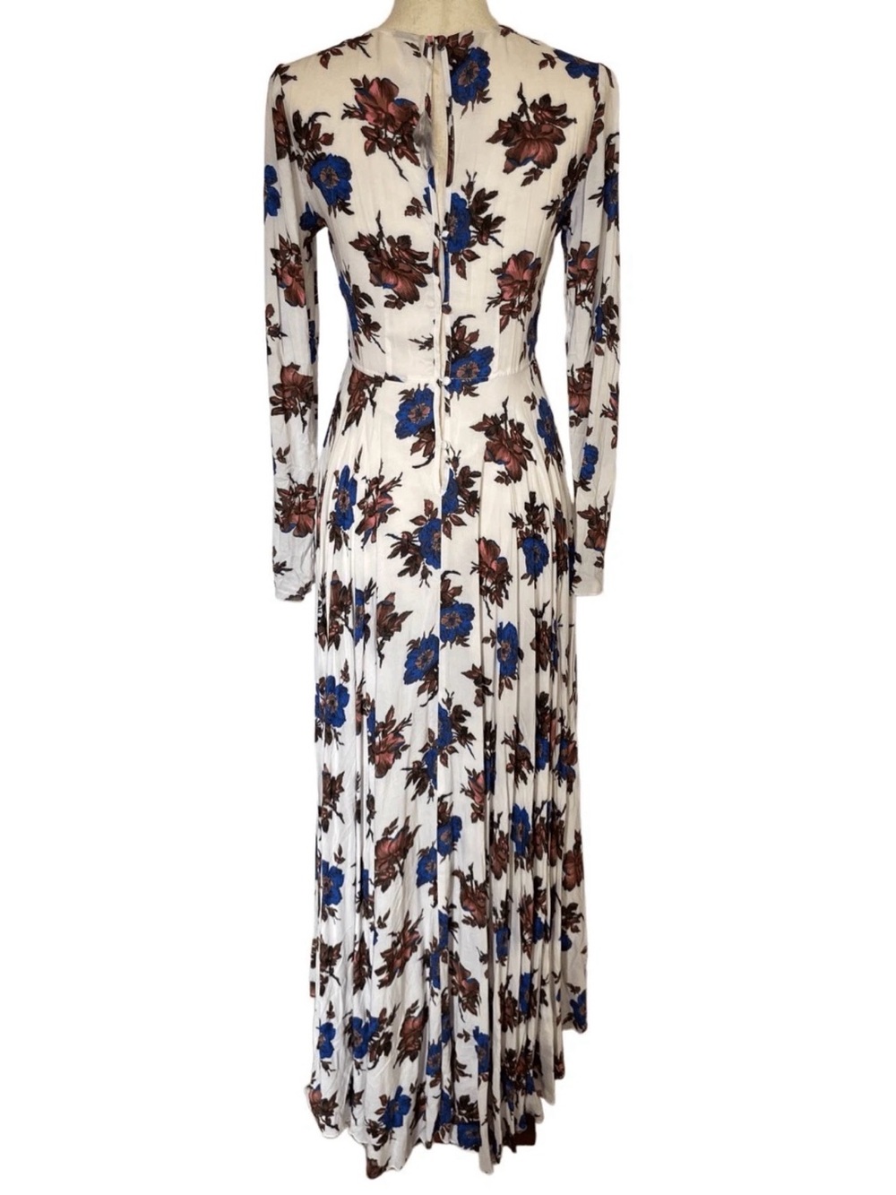 Free People First Kiss Dress Small Ivory Floral Maxi Boho Festival Dress - Picture 5 of 6